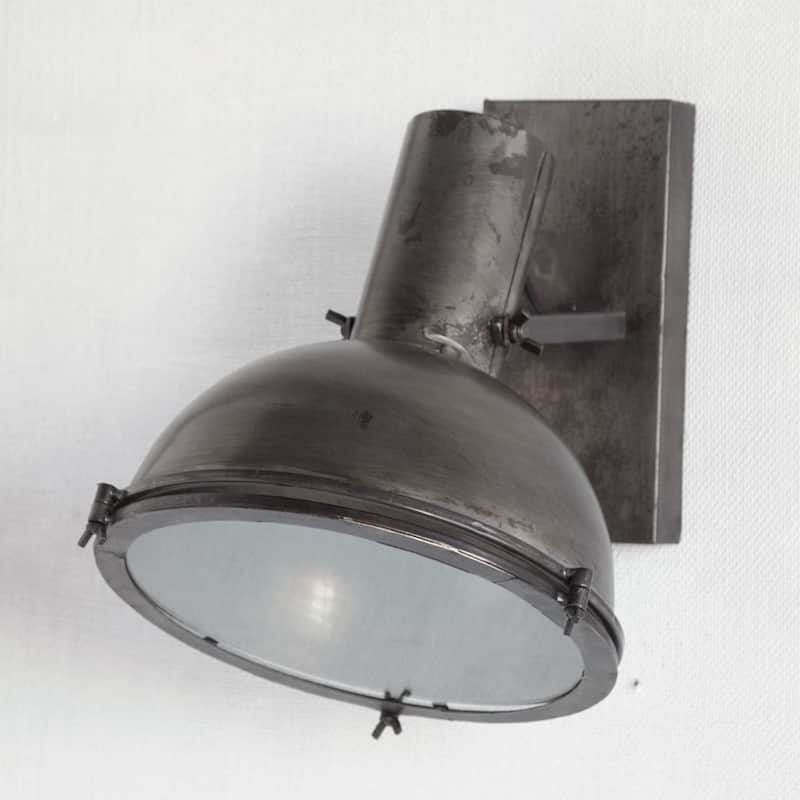 Mercana Taza Grey Metal Sconce