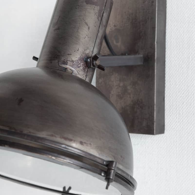 Mercana Taza Grey Metal Sconce
