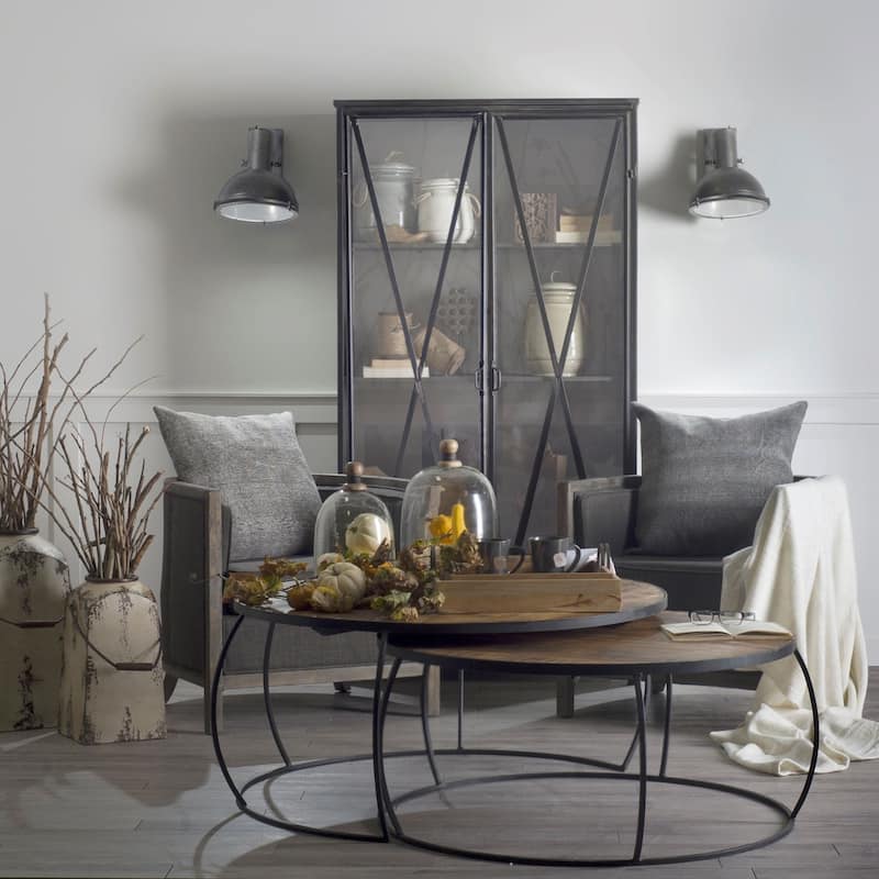 Mercana Taza Grey Metal Sconce