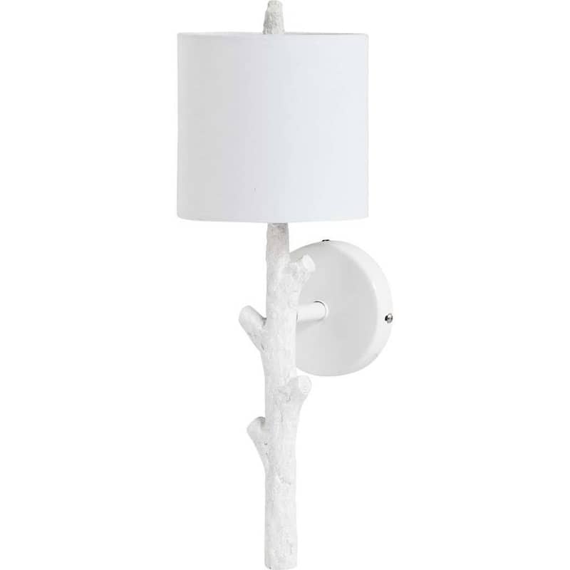 Sabinal II White Resin Tree Branch Wall Sconce - 6.5"W x 7.5"D x 18"H