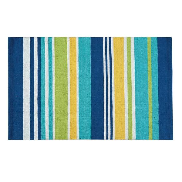 Blue & Green Woven Rug (3'x5') 3' x 5' Overstock 16732479