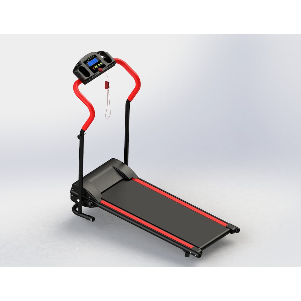 500W Folding Electric Treadmill Power Motorized Running Jogging - Black