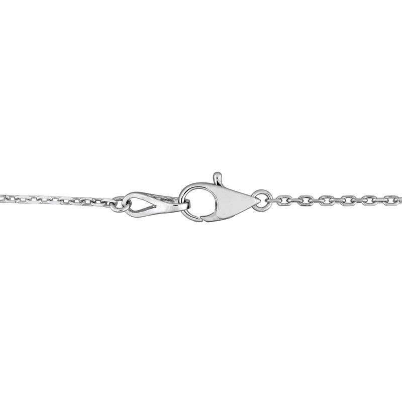 Miadora Signature Collection 14k White Gold 4/5ct TDW Diamond Open Marquise and Round-Shaped Stationed Necklace