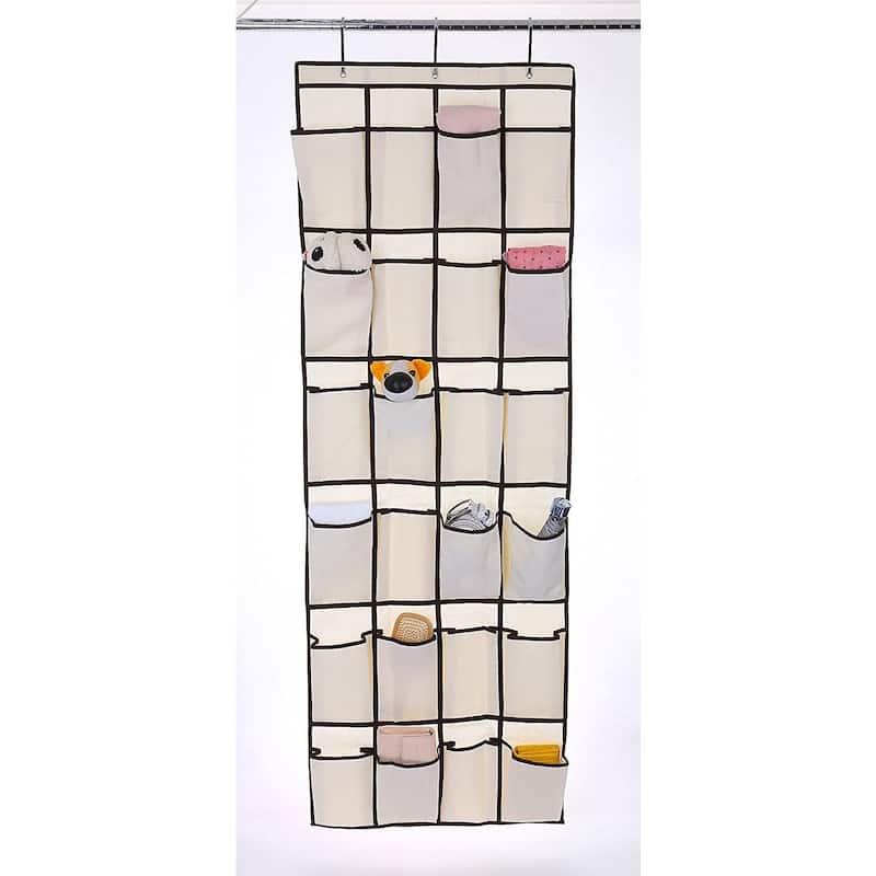 Ybmhome 24 Pocket Fabric Hanging Shoe Organizer 2207