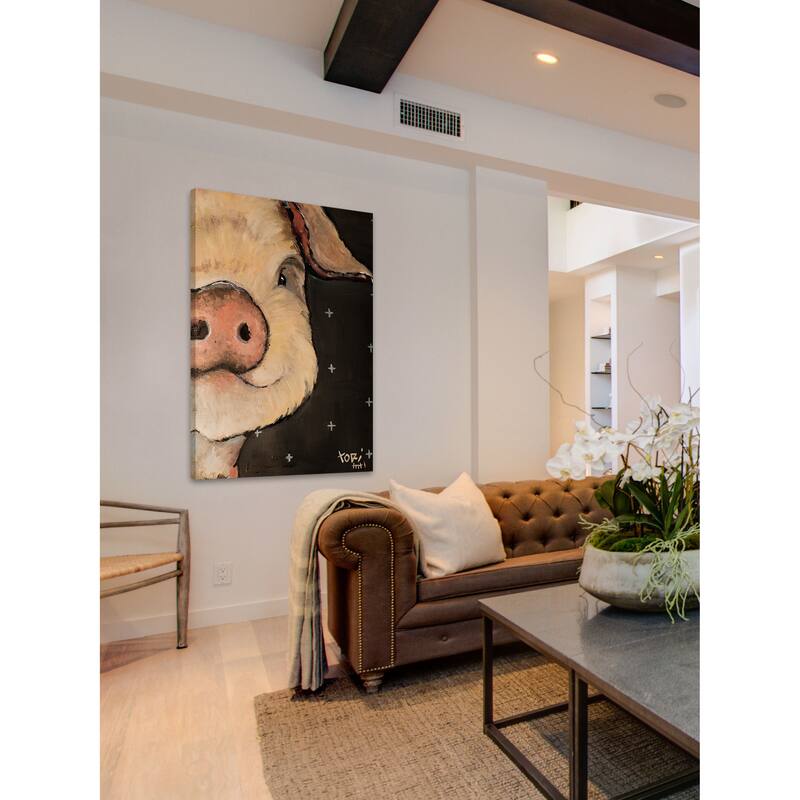 'Pigshot' Painting Print on Wrapped Canvas - Multi-Color