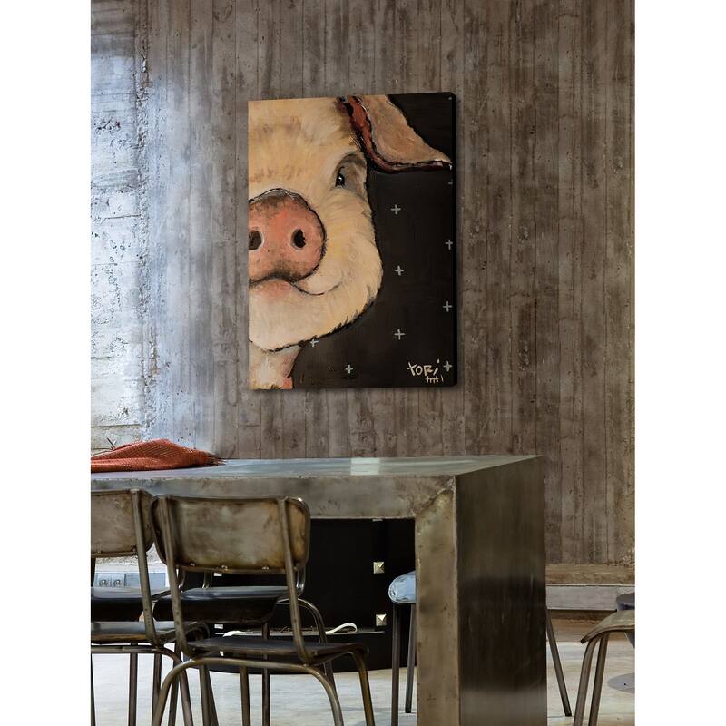 'Pigshot' Painting Print on Wrapped Canvas - Multi-Color