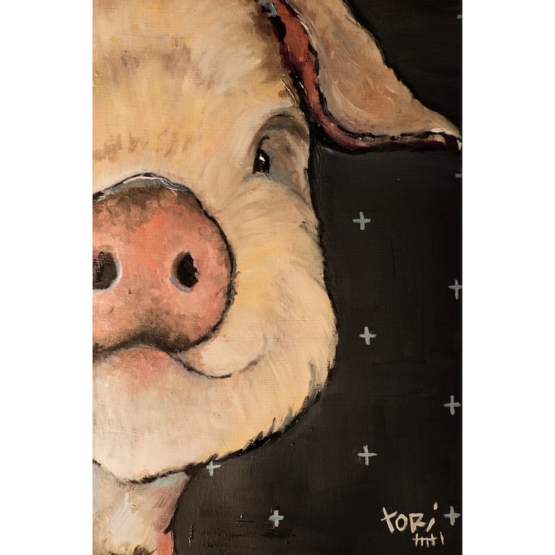 'Pigshot' Painting Print on Wrapped Canvas - Multi-Color