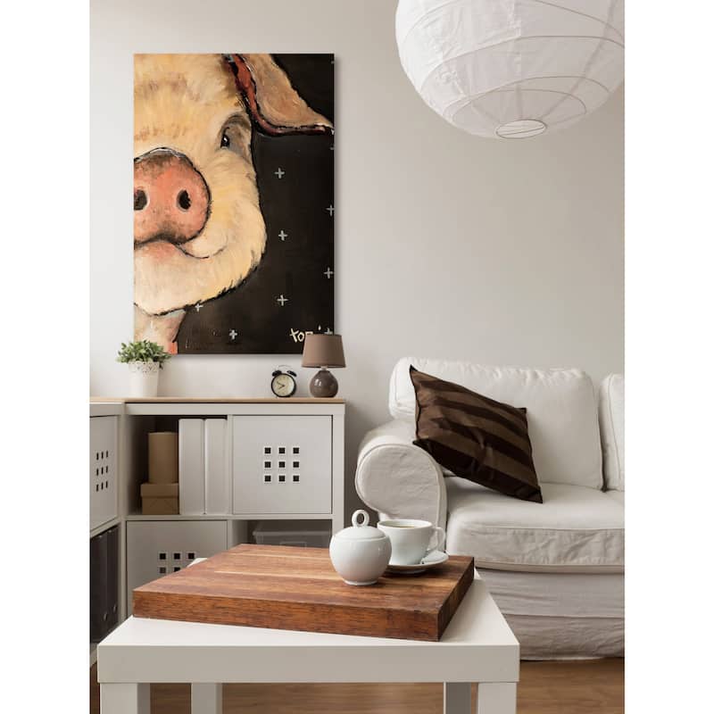 'Pigshot' Painting Print on Wrapped Canvas - Multi-Color