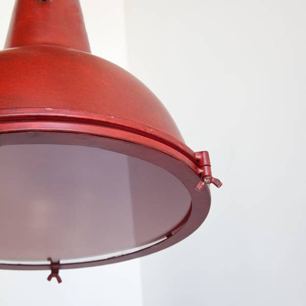 Shop Mercana Gaffert Iv Red Metal Pendant Light Free