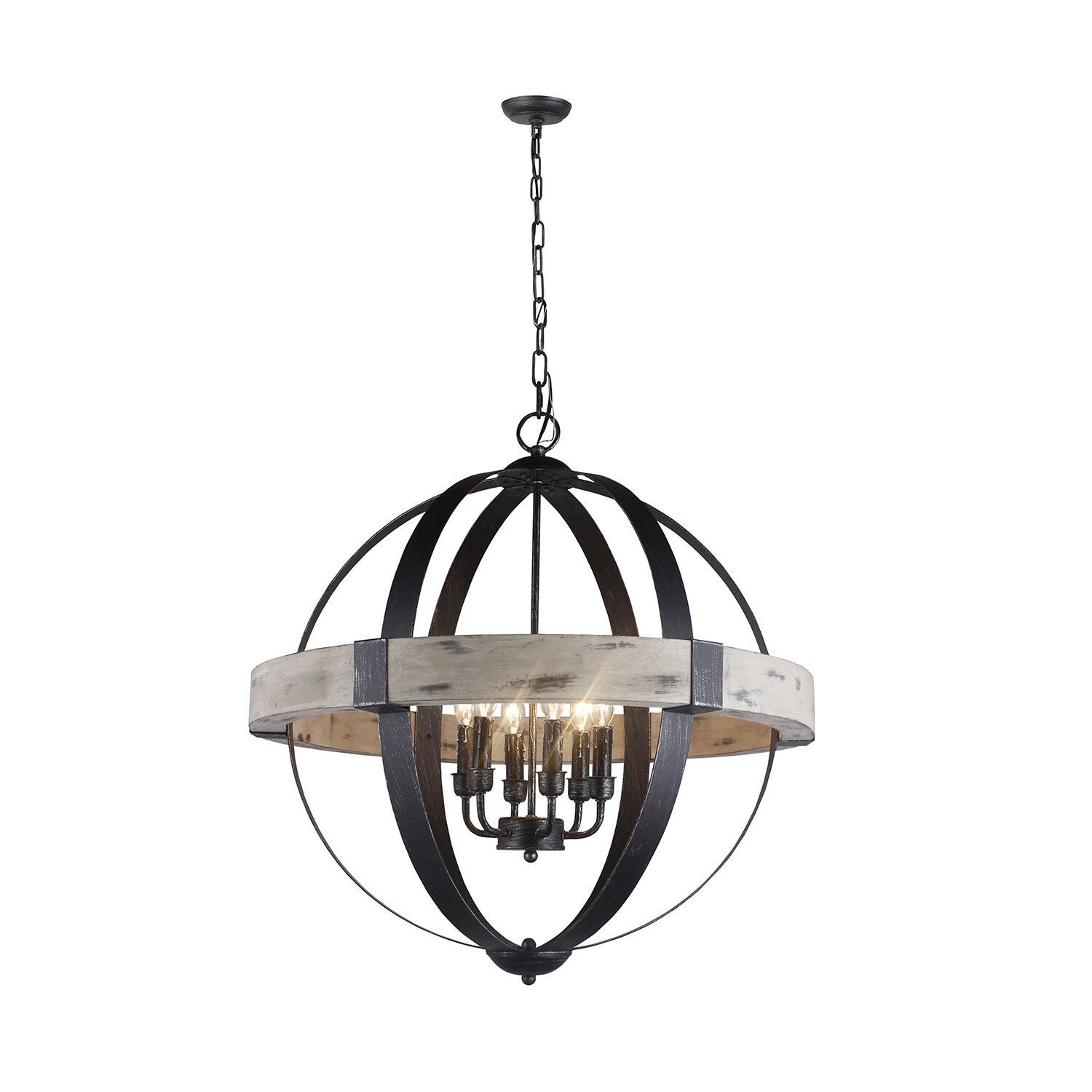 Y-Decor 6 Light Candle Style Chandelier in Black Finish - Chandeliers For Bedrooms by Overstock.com