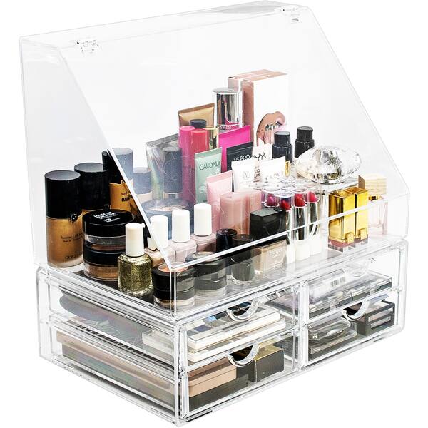 Shop Sorbus Acrylic Makeup Organizer With Slanted Front Open Lid