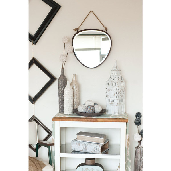 Mercana Morsey III Brown Metal Mirror - Light Brown - A/N
