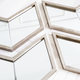 preview thumbnail 2 of 3, Chevren Brown Wood Frame Chevron Shaped Mirror - 26" x 23"