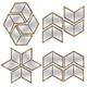preview thumbnail 4 of 3, Chevren Brown Wood Frame Chevron Shaped Mirror - 26" x 23"