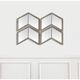 preview thumbnail 5 of 3, Chevren Brown Wood Frame Chevron Shaped Mirror - 26" x 23"