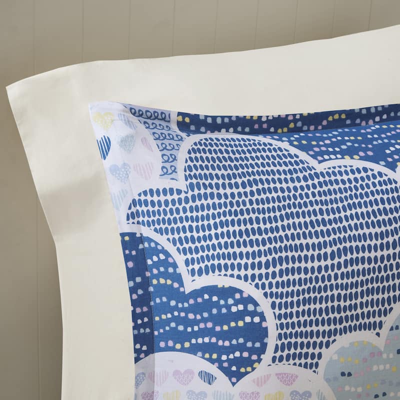 Intelligent Design Kids Bliss Blue Cotton 5-piece Duvet Cover Set