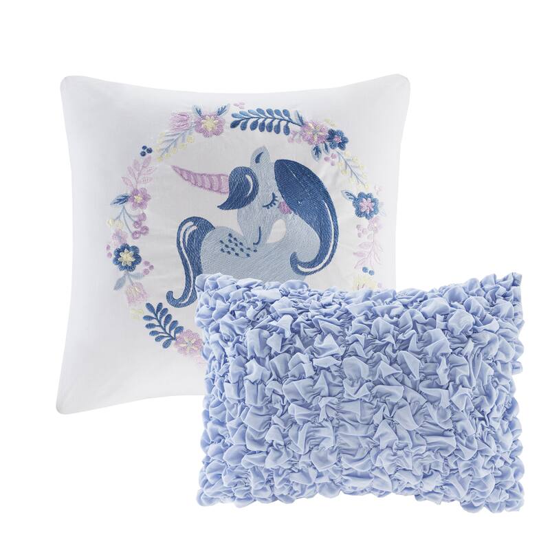Intelligent Design Kids Bliss Blue Cotton 5-piece Duvet Cover Set