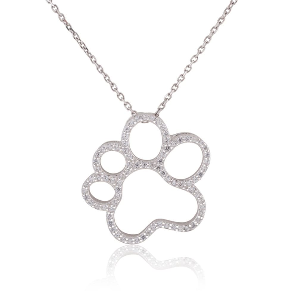 dog paw pendant necklace