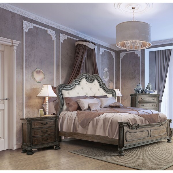 Furniture of America Brey Rustic Brown Solid Wood 3-piece Bedroom Set