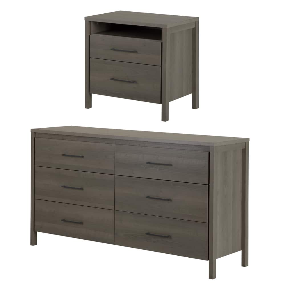 South Shore Gravity Double Dresser and Nightstand Set