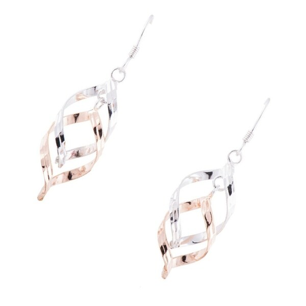 rose gold silver earrings