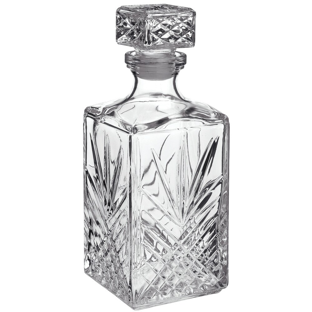 glass crystal whiskey decanter