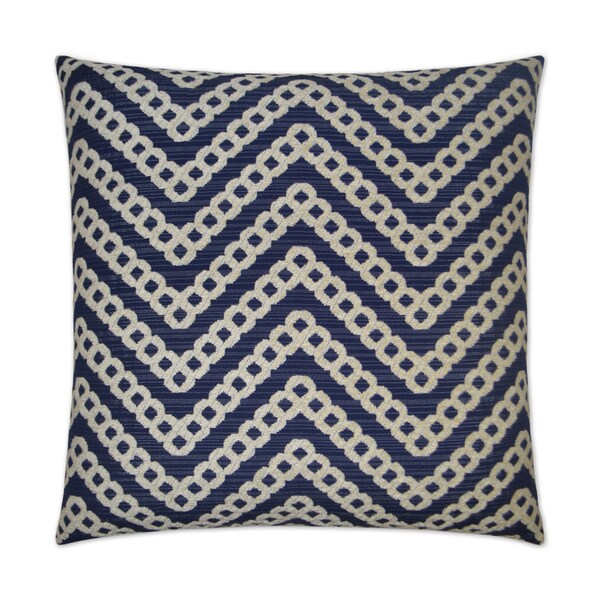 Van Ness Studio Daumier- Navy Down and Feathered filled 24 inch Decorative Throw Pillow