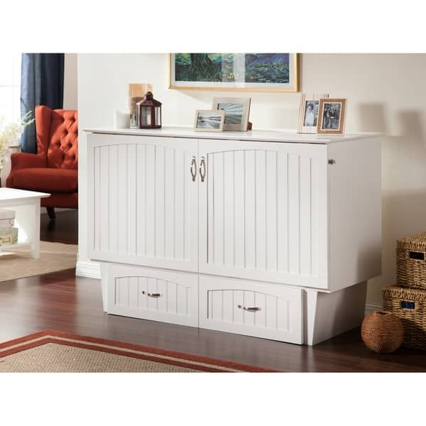 Shop Atlantic Nantucket White Queen Size Murphy Bed Chest