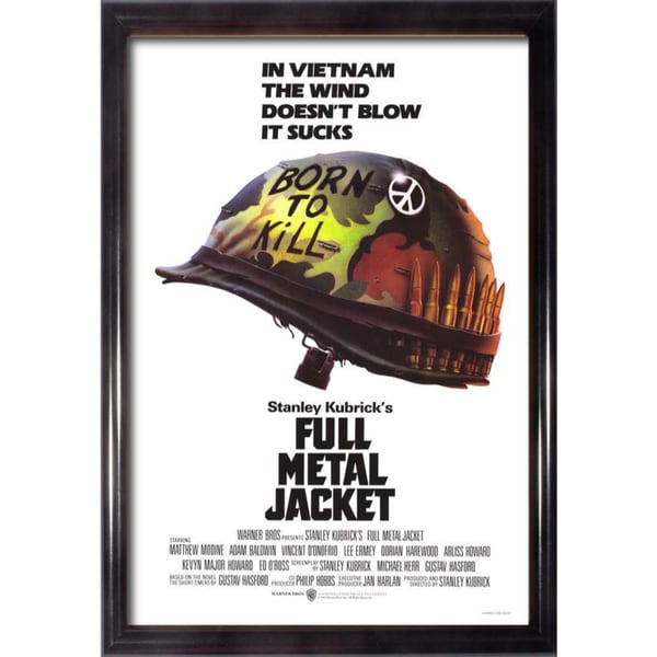 Framed Full Metal Jacket movie poster