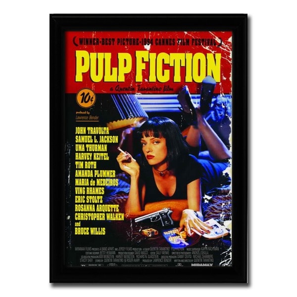 Framed Pulp Fiction movie poster