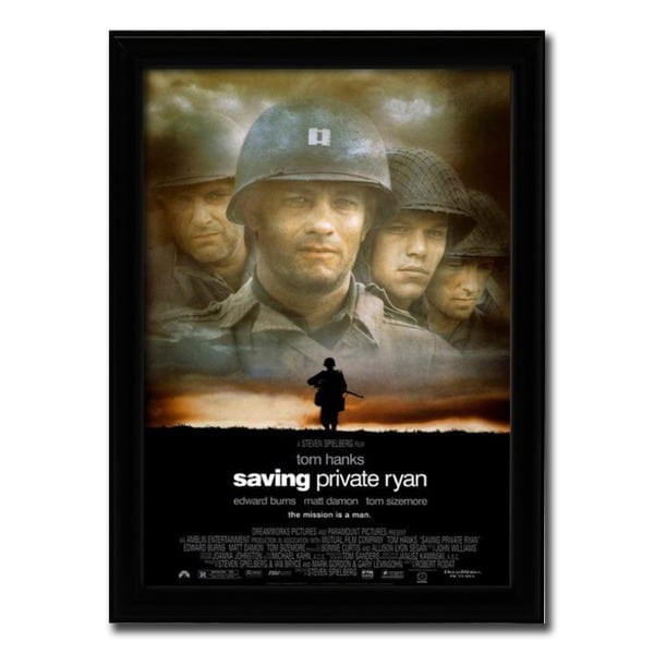 Framed Saving Private Ryan movie poster