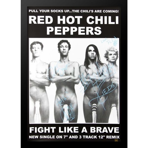 Autographed Red Hot Chili Peppers Poster