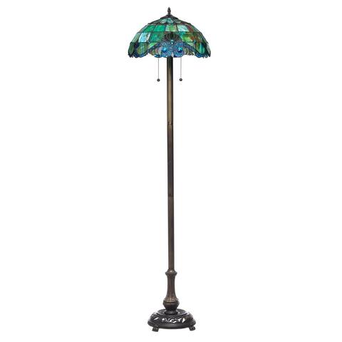 Tiffany Style Pearl Vintage Floor Lamp
