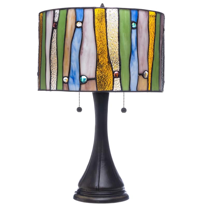 Tiffany Style Drum Contemporary Table Lamp