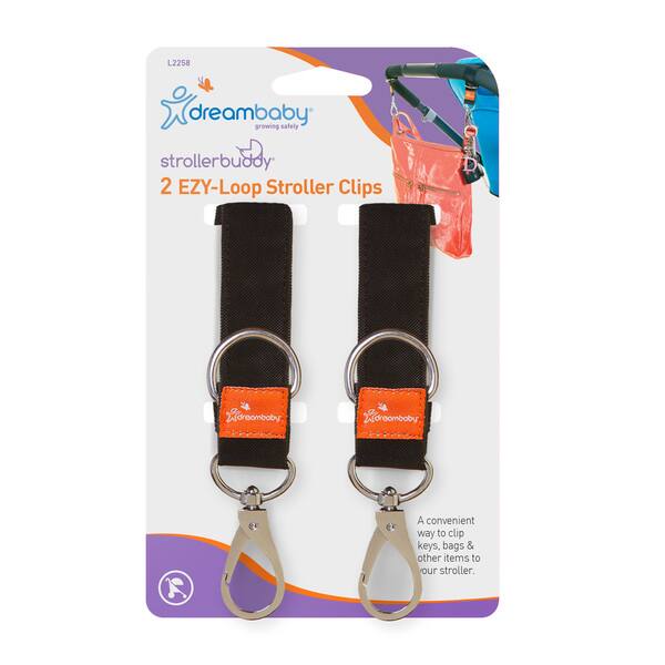 slide 2 of 3, Dreambaby® Strollerbuddy® EZY-Loop Stroller Hook 2 Pack