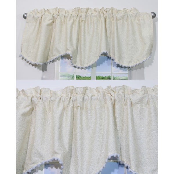 slide 2 of 2, Nurture Nest Beige Valances - 2 Window Saver Pack