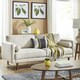 Oana Mid-Century Tapered Leg Seating Collection with Pillows by iNSPIRE Q Modern - Thumbnail 3