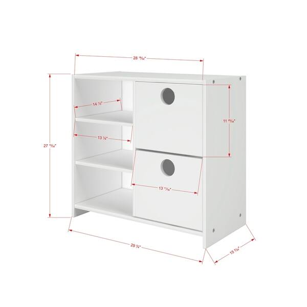 Shop Donco Kids 2 Drawer Chest With Shelves Free Shipping Today