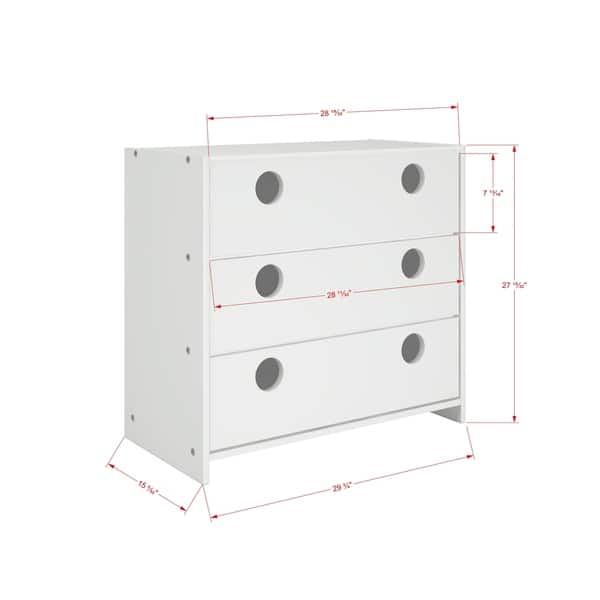 Shop Donco Kids 3 Drawer Chest In White Or Dark Cappuccino On