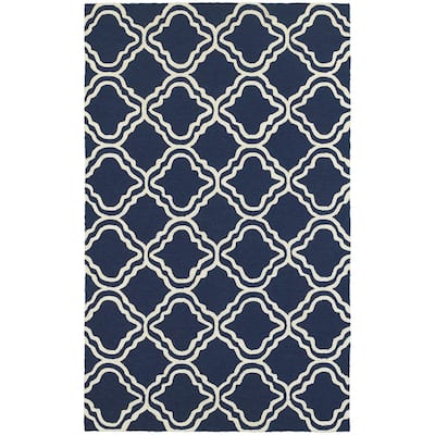 Style Haven Axel Scallop Trellis Hand-Hooked Indoor/ Outdoor Rug