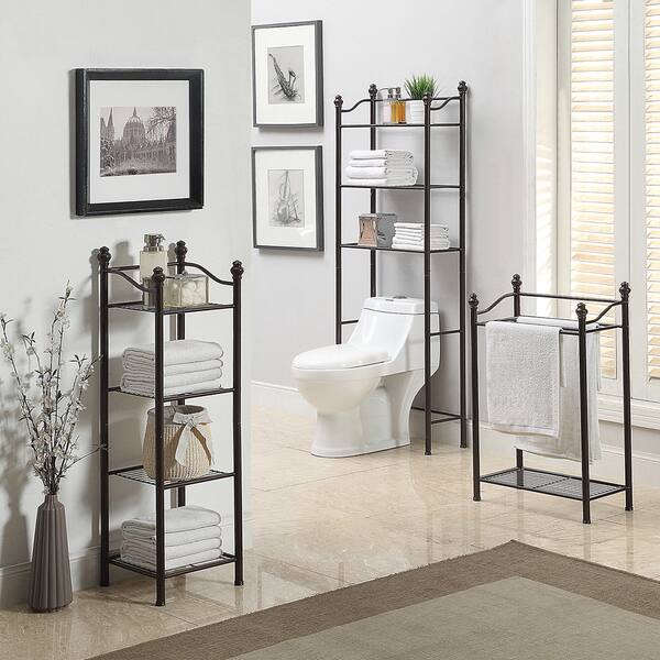 10.25 in. W 3-Tier Over the Toilet Space Saver in Oil Rubbed Bronze 10.25 in. W 3-Tier Over the Toilet Space Saver in Oil Rubbed Bronze