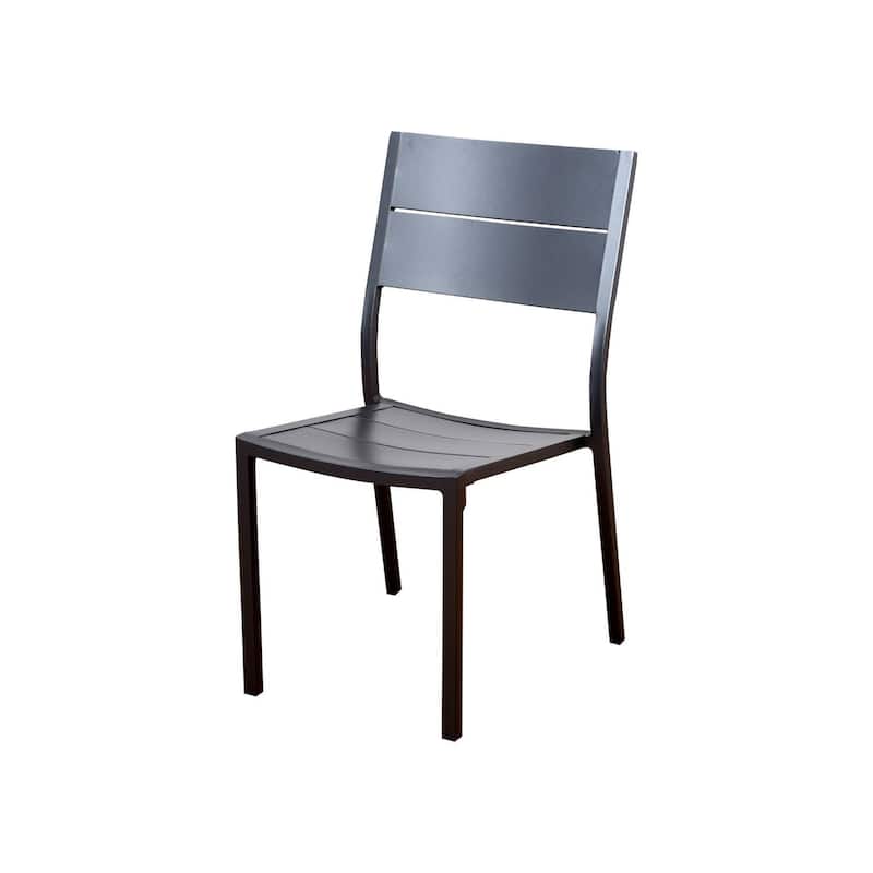 Mandalay Grey Aluminum Patio Dining Side Chairs by Havenside Home