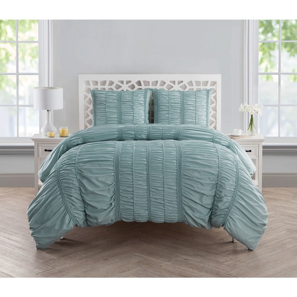 Shop Vcny Home Holly Ruched Duvet Cover Set Ships To Canada