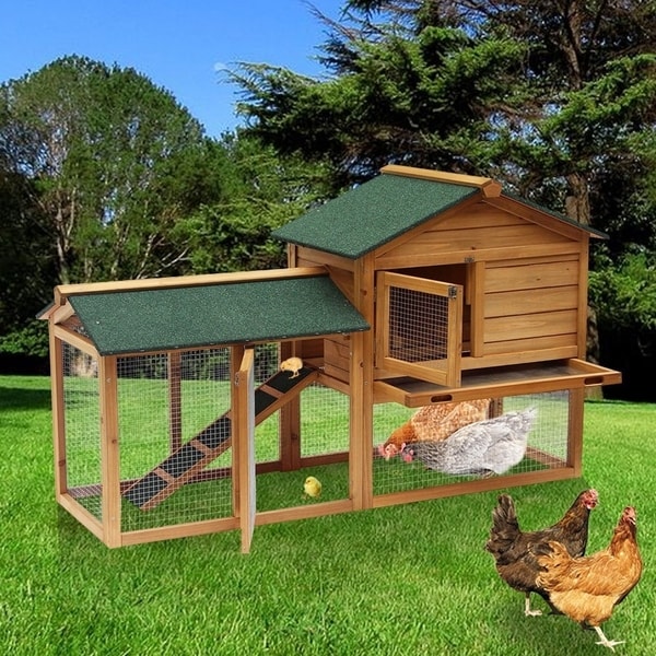 Shop Lovupet 58 Deluxe Wooden Chicken Coop Backyard Nest Box Pet