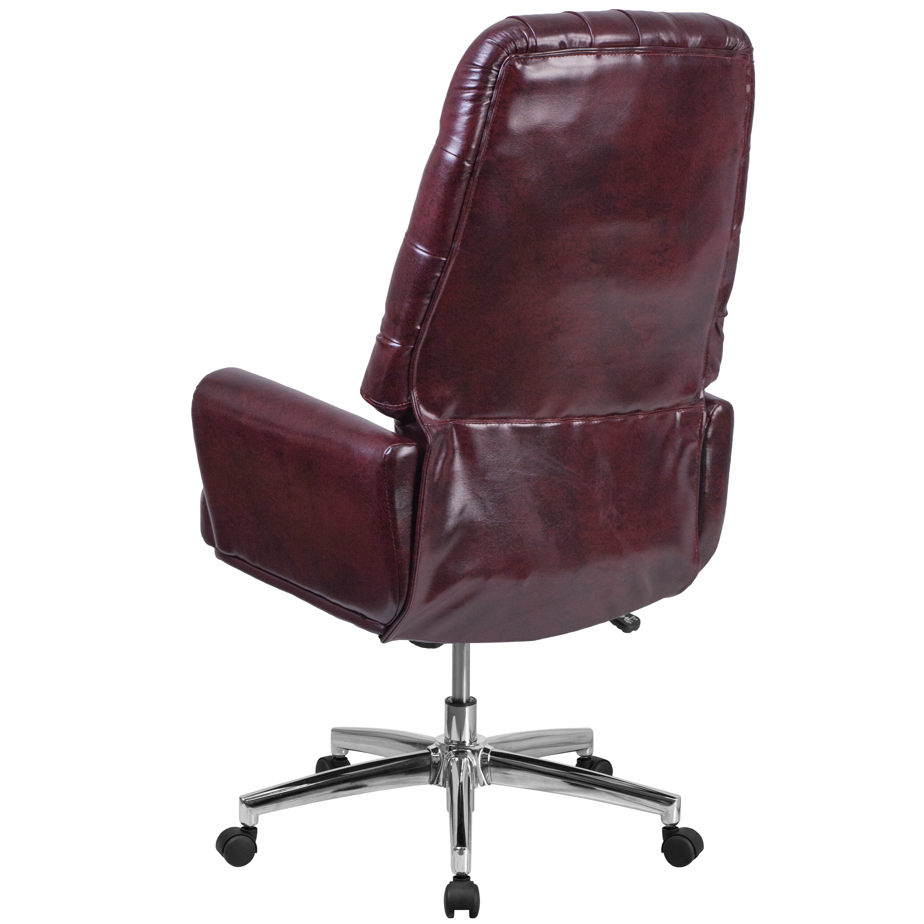 Burgundy Leather On Tufted Swivel Executive Office Chair Burgundy Leather On Tufted Swivel