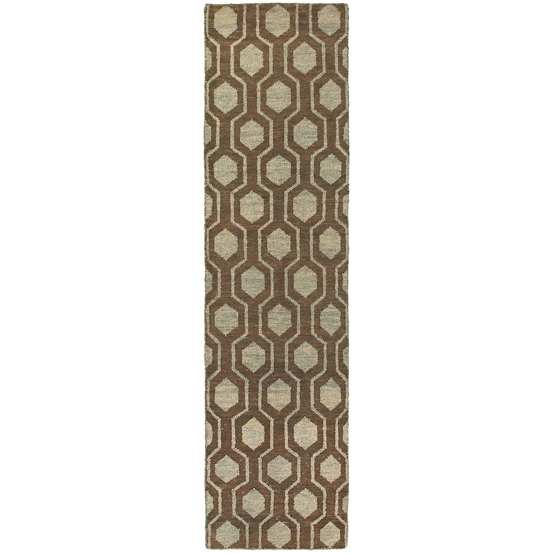 Vista Home Handmade Wool Geometric Odgee Trellis Area Rug