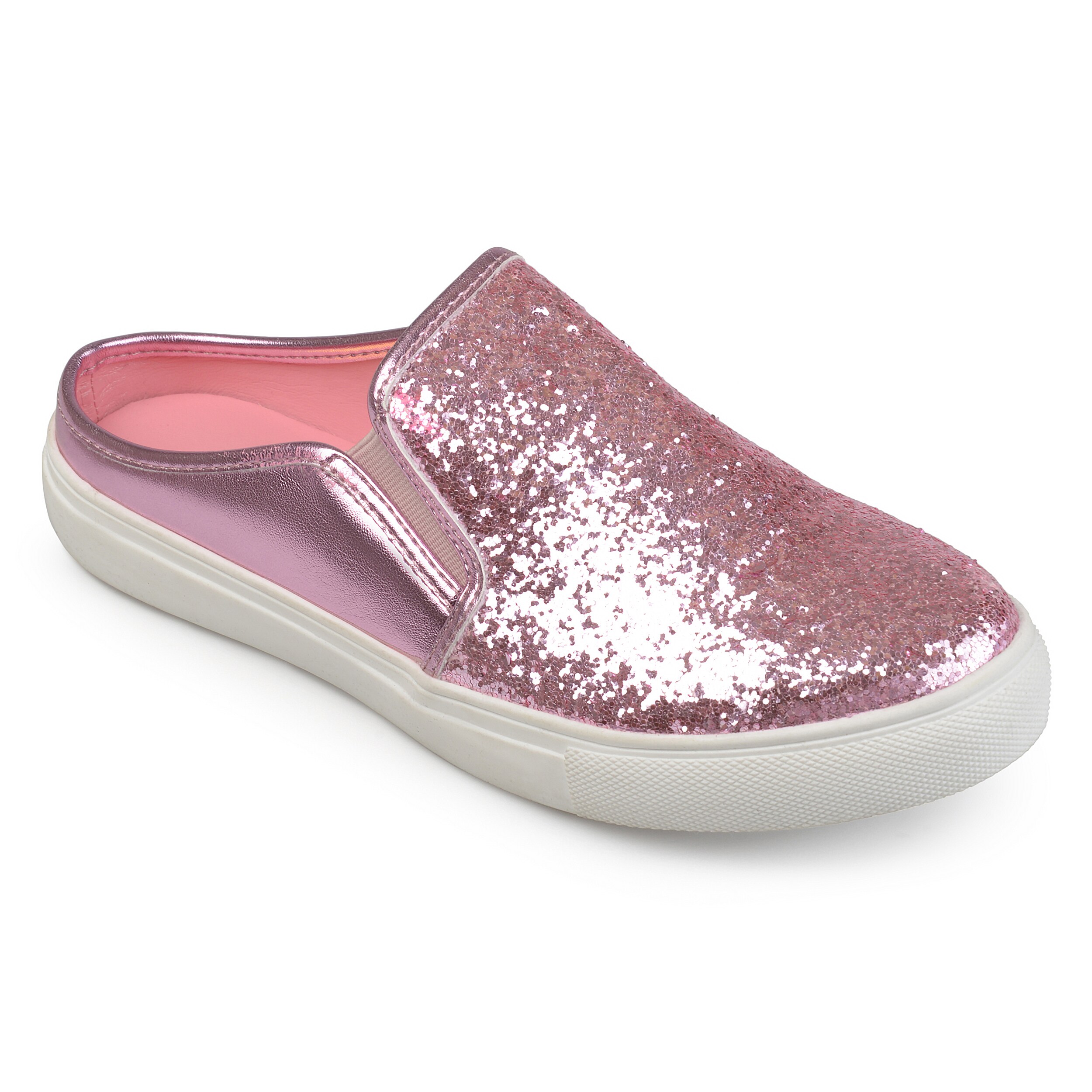 glitter slip on shoes womens