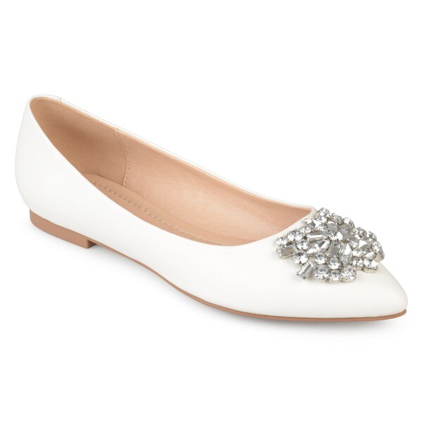 womens ivory ballet flats