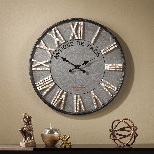 The Gray Barn Jartop Round Rustic Farmhouse Wall Clock