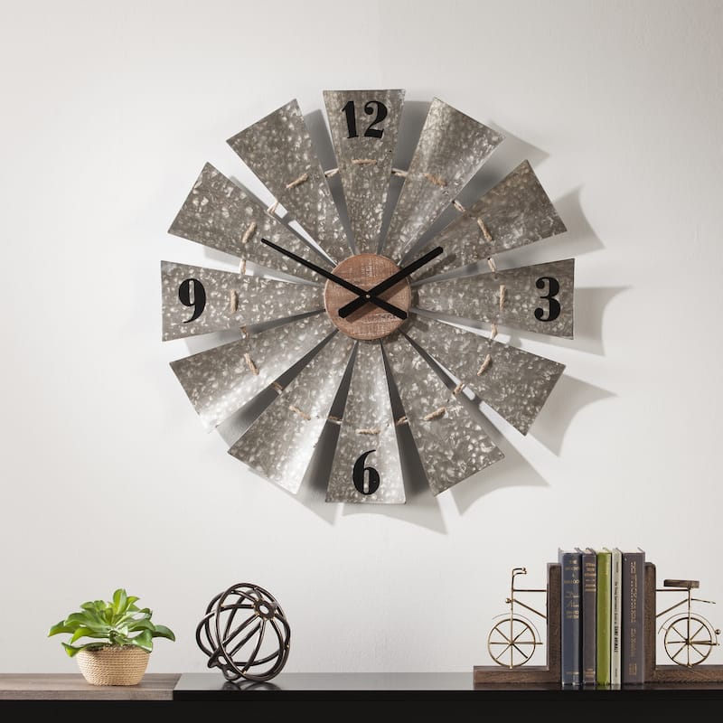 SEI Furniture Jartop Oversized Decorative Windmill Clock